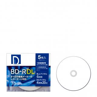 ブルーレイディスクBD-R DL  (1〜4倍速対応) ワイドプリント対応 ホワイトレーベル
